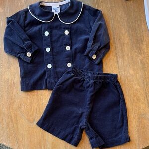 The Bailey Boys Navy Blue Boys' Outfit with White Trim